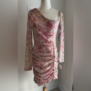 Free People Pink‎ Floral Long Sleeve Dress